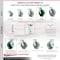 Service Caster 6 Inch Green Poly on Cast Iron Caster Set with Roller Bearings 2 Brakes 2 Rigid SCC-30CS620-PUR-GB-TLB-2-R620-2 - alternate 2